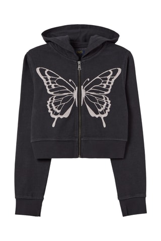 Sweater met capuchon - Zwart