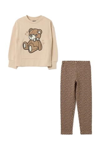 T-shirt en Broek - Beige