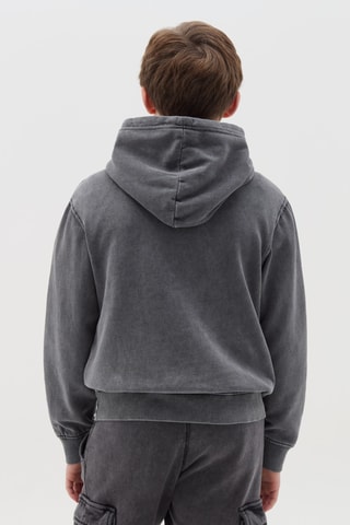 Sweater met capuchon - Donkergrijs