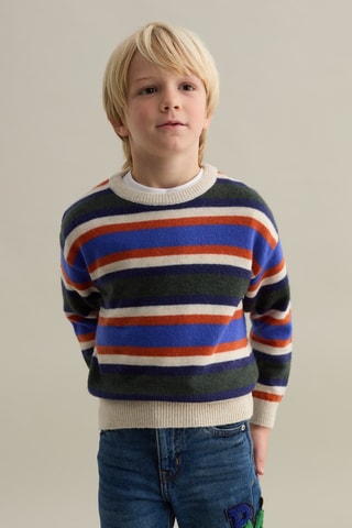 Trui - Marineblauw en Ecru