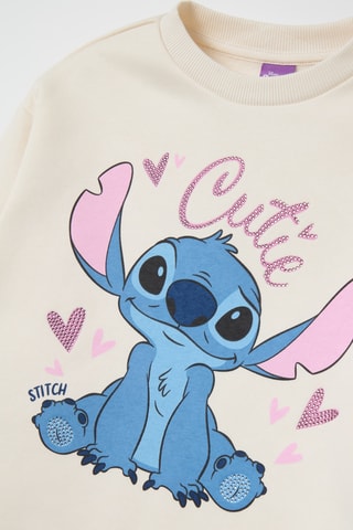 T-shirt en Legging Stitch Lilo en Stitch Disney - Ecru en Marineblauw