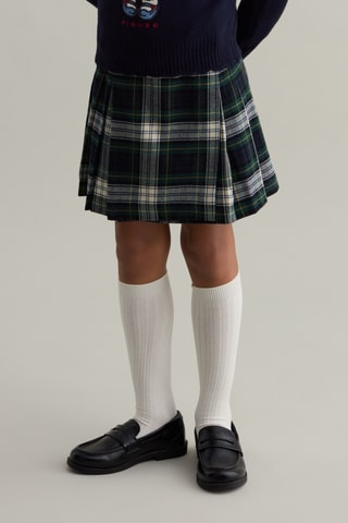 Plissérok - Zwart en Lichtgroen