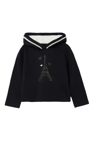 Sweater met capuchon - Zwart