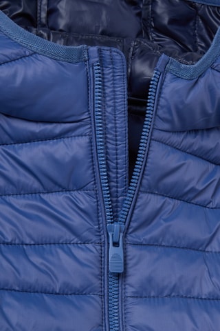 Gewatteerde jas met capuchon - Marineblauw