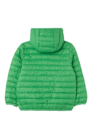 Gewatteerde jas met capuchon - Groen