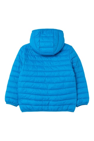 Gewatteerde jas met capuchon - Lichtblauw