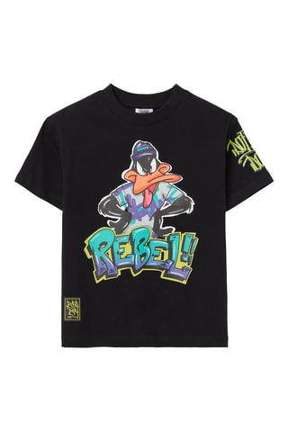 T-shirt Daffy Duck Looney Tunes - Zwart