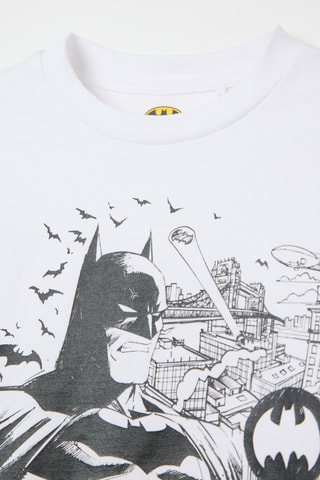 T-shirt en Bermuda Batman Justice League DC Comics- Wit en Grijs