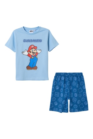 Biologisch Katoenen Pyjama Super Mario - Blauw