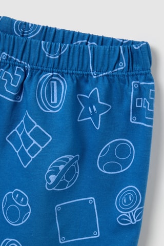 Biologisch Katoenen Pyjama Super Mario - Blauw
