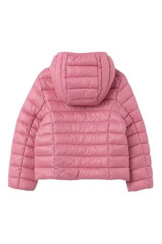 Gewatteerde jas met capuchon - Roze