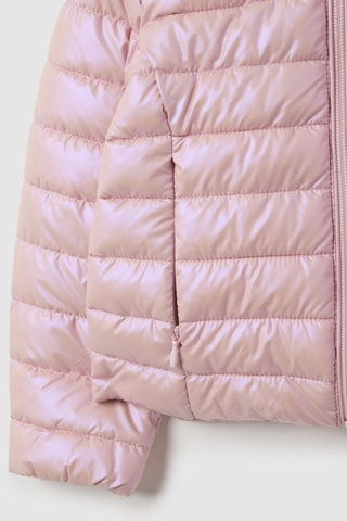 Gewatteerde jas met capuchon - Roze