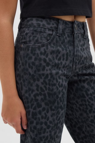 Broek wide legs - Antraciet en Zwart