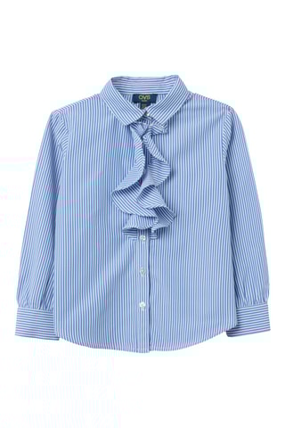 Blouse - Kobaltblauw en Wit