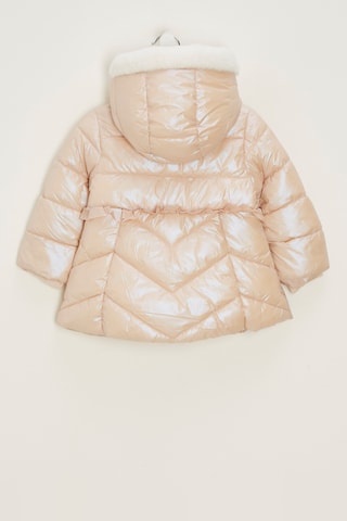 Gewatteerde jas met capuchon - Goudkleurig