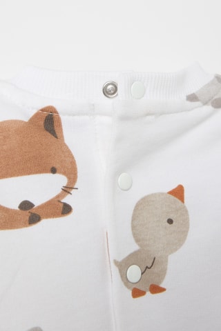 Biologisch Katoenen Sweater en broek - Wit en Grijs