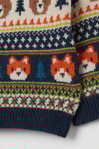 Trui - Marineblauw en Oranje