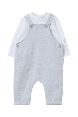 T-shirt en Tuinrok - Ecru en Gemêleerd Lichtgrijs