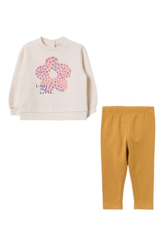 Sweater en Legging - Beige en Mosterdgeel