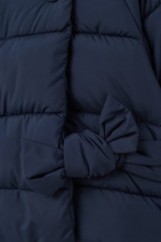 Gewatteerde jas met capuchon - Marineblauw