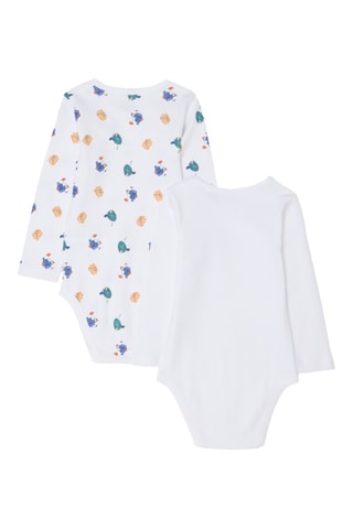 2 Biologische Katoenen Rompertjes - Wit