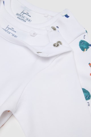 2 Biologische Katoenen Rompertjes - Wit