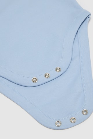 3 Biologische Katoenen Rompertjes - Hemelsblauw en Wit