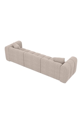 Canapé droit Luma - Beige - 3 places - Tissu structuré