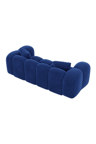 Canapé Nuvola - Bleu foncé - 2 places -  Tissu toucher velours