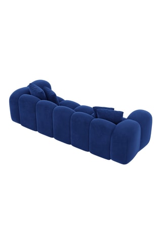 Canapé Nuvola - Bleu foncé - 3 places - Tissu toucher velours