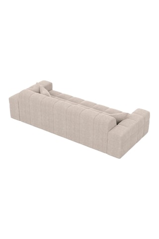 Canapé droit Cardano - Beige - 3 places - Tissu structuré