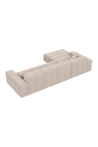 Canapé d'angle gauche Cardano - Beige - 5 places - Tissu structuré