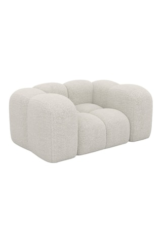 Fauteuil Nuvola - Blanc - Tissu bouclette