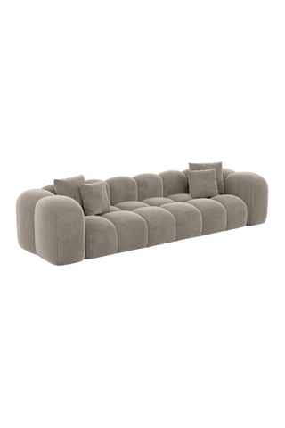 Canapé Nuvola - Beige foncé - 4 places - Tissu toucher velours