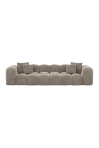 Canapé Nuvola - Beige foncé - 4 places - Tissu toucher velours