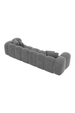 Canapé Nuvola - Gris foncé - 4 places - Tissu toucher velours