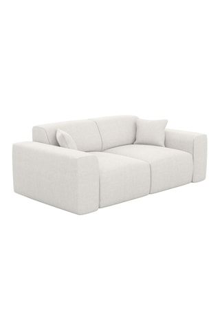 Canapé Lenova - Blanc - 3 places - Tissu structuré