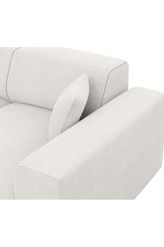 Canapé Lenova - Blanc - 3 places - Tissu structuré