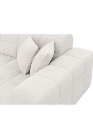 Canapé Cardano - Blanc - 3 places - Tissu structuré