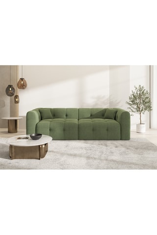 Canapé Baloo - Vert - 4 places - Tissu structuré
