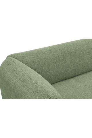 Canapé d'angle gauche panoramique Leroy - Vert - 7 places - Tissu structuré