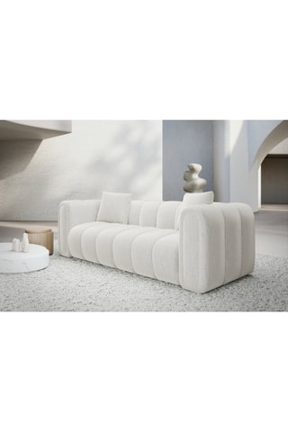 Canapé Luma - Blanc - 2 places - Tissu structurel