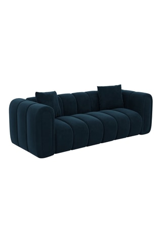 Canapé Luma - Bleu pétrole - 2 places - Tissu velours