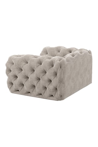Fauteuil Honey - Crème - Tissu toucher velours