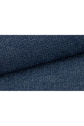 Canapé d'angle gauche Form Ragusa - Bleu atlantique - 5 places - Tissu toucher velours