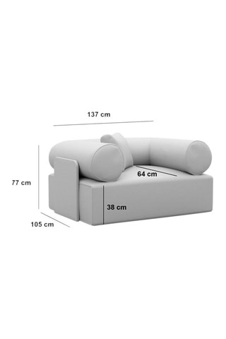 Fauteuil Ragusa - Blanc - En tissu bouclette