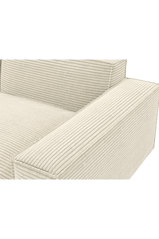 Canapé Lionel - Beige clair - 4 places - Tissu toucher velours
