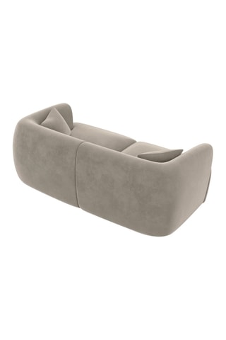 Canapé Ozura - Beige - 2 places - Tissu velours