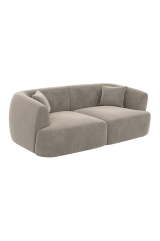 Canapé Ozura - Beige - 2 places - Tissu velours