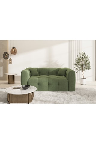 Canapé Baloo - Vert - 2 places - En tissu structuré